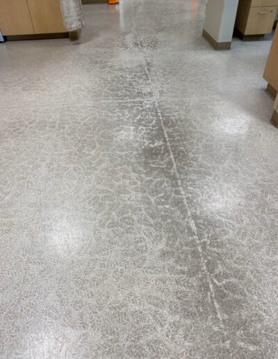 VCT floors wax removal Before 1