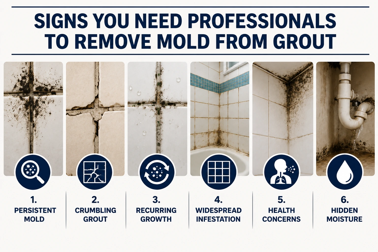 Signs You Need Professionals to Remove Mold From Grout